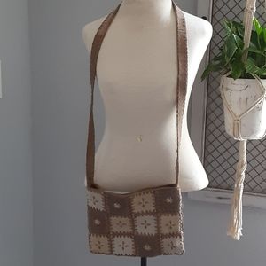 Suede boho cross body purse